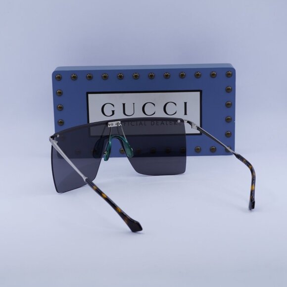 Gucci GG1096S 001 Shield Sunglasses - Silver/Grey - Picture 8 of 12